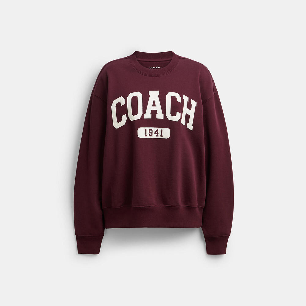 Coach Outlet Sporty Signature Boyfriend Crewneck Sweatshirt